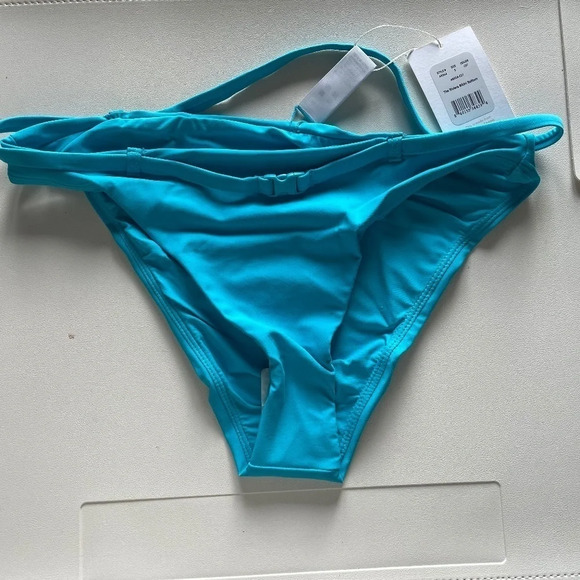 New Andie Swim Bikini Bottom Turquoise Blue - Picture 2 of 3